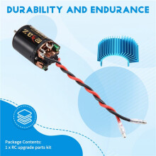 540 Brushed Motor Waterproof with Heat Sink for 1/10 RC Car Crawler Axial SCX10 AXI03007 TRX4  Redcat Gen8 35T