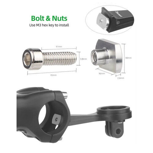 DEEMOUNT Bicycle Stem Computer Extension Stand Holder for  SL7/SL8 Camera Mount Bracket for  Adaptors +Bryton 2