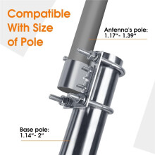 Antenna Mast Pipe Mount Works for Starlink GEN2 V2 Pipe Adapter Universal Antenna Steel Pole Mount