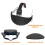 For Quest 3S Soft Rubber  Strap+Open Support Face Mask,Quick Release VR  Strap for Meta Quest 3 Accessory Black 8