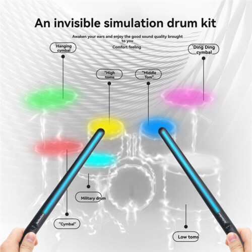 Portable Air Drum Set  Virtual Electronic Drum Set Realistic Effect for Beginners Professionals