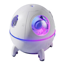 Draagbare mini-luchtbevochtiger met koele mist, stil, BPA-vrij, USB-voeding, aromatherapiediffuser met slimme LED-sfeerverlichting.