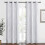 Microfiber Blackout Curtains 52x84 in, Grommet Top, Silver 2