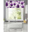 Cortina de varão com bloco de cores abstrato roxo, 42x18 polegadas, compatível com decoração moderna e retrô. 8
