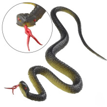 45cm Realistic Rubber Snake Toy Scary for Pranks, Lifelike Fake Snake , Garden Yard Bird Expulsion , Party Gags