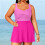 Γυναικείο σετ μαγιό tankini για μέτριο μέγεθος, plus size 2