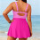 Γυναικείο σετ μαγιό tankini για μέτριο μέγεθος, plus size 4
