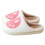 Tofflor Dam Plush Happy Face, 9-10.5, Rosa 2