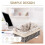 Wicker Basket for Remote Control Fabric Storage Bins Desktop 6