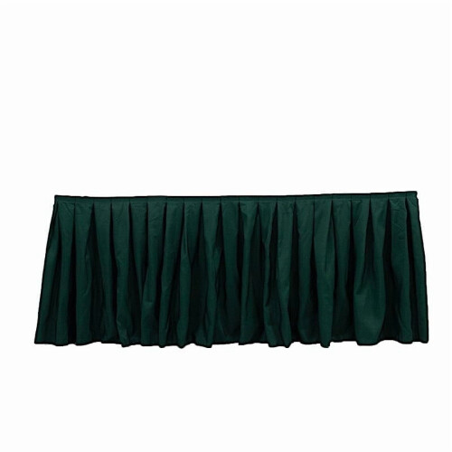 Jupe de table de banquet BalsaCircle 4,27 m x 74 cm en polyester vert chasseur 1