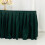 Jupe de table de banquet BalsaCircle 4,27 m x 74 cm en polyester vert chasseur 3