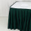 Jupe de table de banquet BalsaCircle 4,27 m x 74 cm en polyester vert chasseur 4