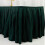 Jupe de table de banquet BalsaCircle 4,27 m x 74 cm en polyester vert chasseur 5