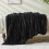 Flannel Fleece Throw Blanket Queen Size Black 4