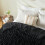 Flannel Fleece Throw Blanket Queen Size Black 5