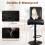 PU Leather Bar Stool Covers with Backs, 4 Pack Stretch Waterproof Bar Stool Chair Covers Washable Barstool Covers 4