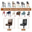 PU Leather Bar Stool Covers with Backs, 4 Pack Stretch Waterproof Bar Stool Chair Covers Washable Barstool Covers 5