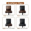 PU Leather Bar Stool Covers with Backs, 4 Pack Stretch Waterproof Bar Stool Chair Covers Washable Barstool Covers 3