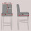 PU Leather Bar Stool Covers with Backs, 4 Pack Stretch Waterproof Bar Stool Chair Covers Washable Barstool Covers 8
