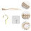 Ξύλινα δεσίματα κουρτινών με χάντρες Wood1Set 2