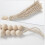 Ξύλινα δεσίματα κουρτινών με χάντρες Wood1Set 6