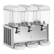 Distributeur de jus 3 x 18 L – 390 W, Temp. 7–12 C, Polycarbonate sans BPA