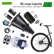 NEWBOLER 6L Bicycle Bag Waterproof Large Capacity Bicycle Saddle Bag Bicycle Foldable Tail Bag Mountain Bike Road Luggage