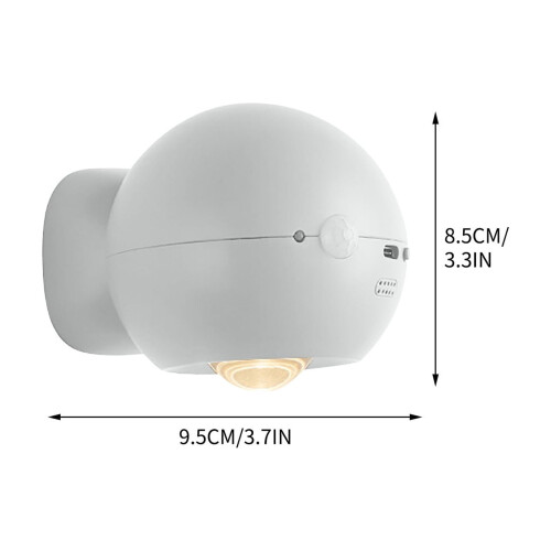 Applique murale sans fil rechargeable, lampe USB, 1 pièce 1