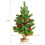 2ft Mini Christmas Tree with 60 Tips, Pine Cones & Berries – Small Tabletop Artificial Pine Tree for Xmas Home Décor 2