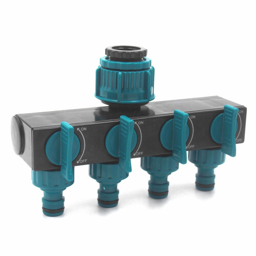 4-Way Water Splitter for Garden Hose