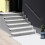 Βιομηχανικό μεταλλικό κιγκλίδωμα σκαλοπατιών 50", ράβδος ασφαλείας για 3