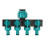 4-Way Water Splitter for Garden Hose, ABS Plastic 2