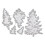 FRCOLOR Christmas Tree Die Artificial Cuts for Card Making Xmas Trees Silver 4