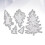 FRCOLOR Christmas Tree Die Artificial Cuts for Card Making Xmas Trees Silver 6