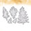 FRCOLOR Christmas Tree Die Artificial Cuts for Card Making Xmas Trees Silver 7