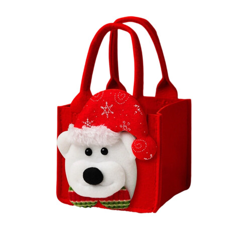 Weihnachtsgeschenktüte – Polyesterfilz, 9,5 cm Würfel, 5 1