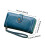 Ρετρό μακρύ γυναικείο δερμάτινο πορτοφόλι με φερμουάρ RFID, γυναικείο πορτοφόλι με 7