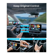 2-i-1 Trådlös CarPlay för Android Auto-Adapter BT5.2+2.4G 5.8G WIFI  Box USB-Dongel Konvertera Trådbunden CarPlay Till Trådlös