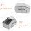 Foldable Hat Storage Box with Zip Cover, 43x22x18cm 3