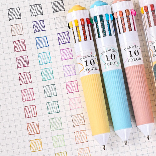 Ballpoint Pen Set 28-Color Soft Grip Pens 0.8mm 1