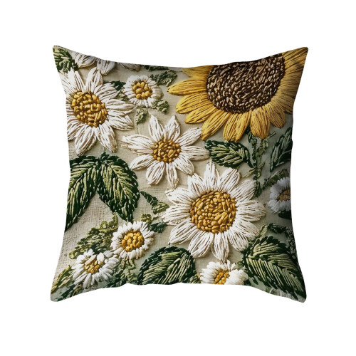 Auringonkukkakukkatyynynpäällinen polyesteriä 18x18 tuumaa 1