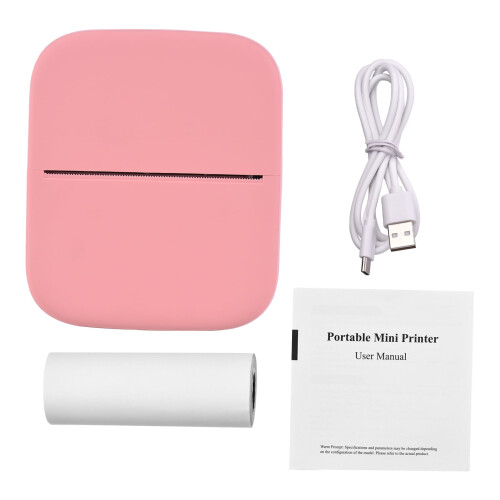 300dpi BT Thermal Printer 80mm, Portable Pocket Printer for Android/iOS, Compatible with Notes/Journal/Receipt 2