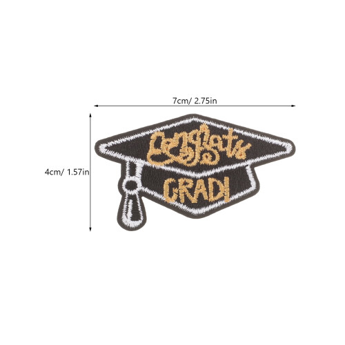 6Pcs Lightweight Iron on Graduation Applique Patches for Jacket and Backpack 1
