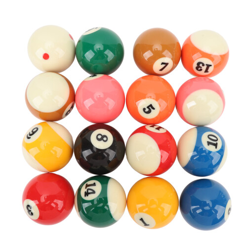 2.25in Pool Ball Set 16 Resin Balls