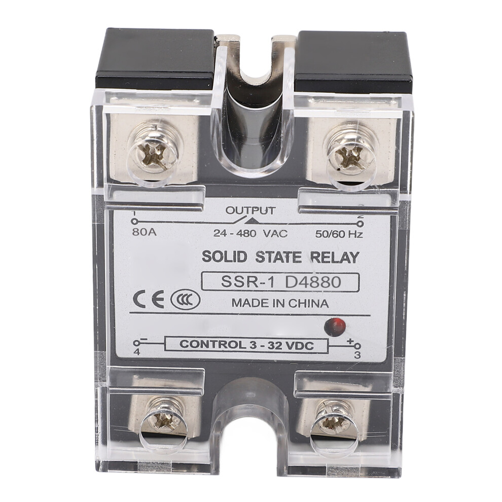 80A Solid State Relay, 3-32Vdc Control, 24-480Vac Load 8101388952812