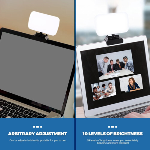 Webcam Light for Meetings Camera Lighting Video Recording Clip on Lights 2