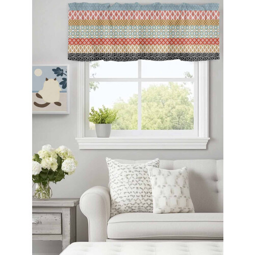 Boho Geometric Valance 42x18in Polyester Rod Pocket 2