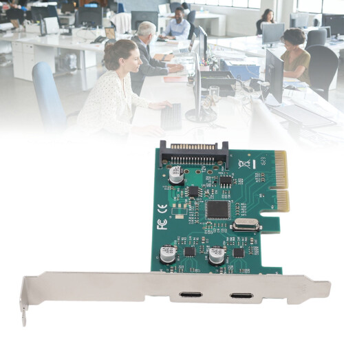 PCIe naar USB-C-adapter met dubbele poort, 10 Gbps 1