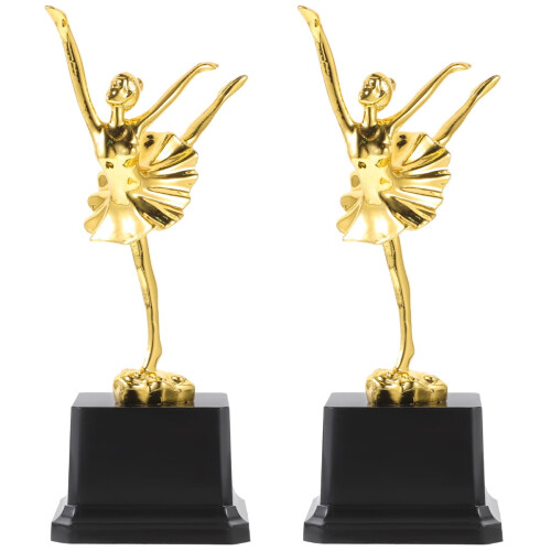 2pcs Dance Competition Trophy Dance Trophy Exquisite Dance Trophy Ballet Students Dance Trophy 2
