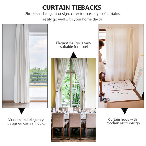 1Pair Multifunctional Curtain Tiebacks Stylish Simple Tiebacks for Home 2